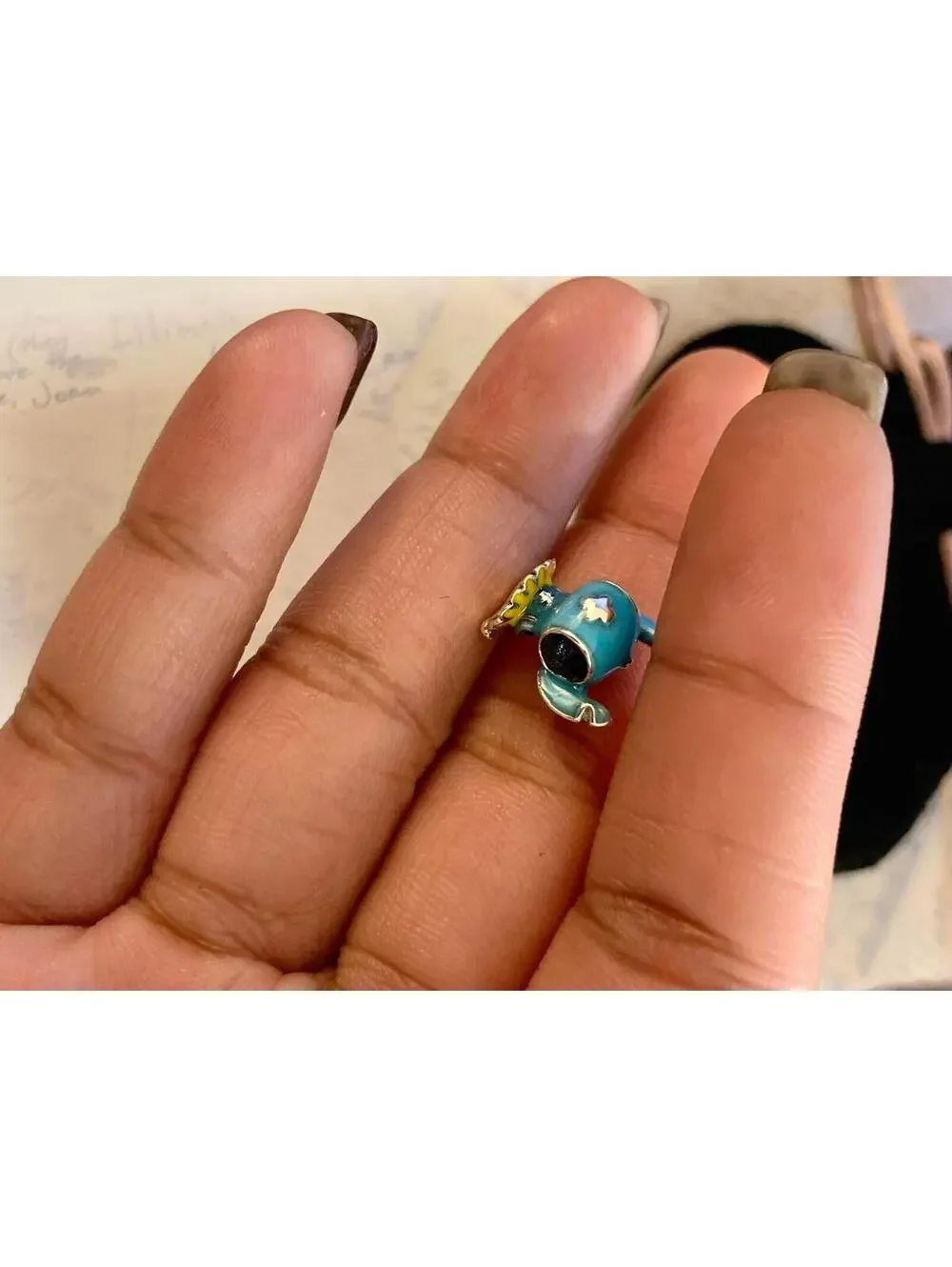 Lilo & Stitch Tropical Hula Dancing Enamel Charm Slide-On Bead - Picture 2 of 2